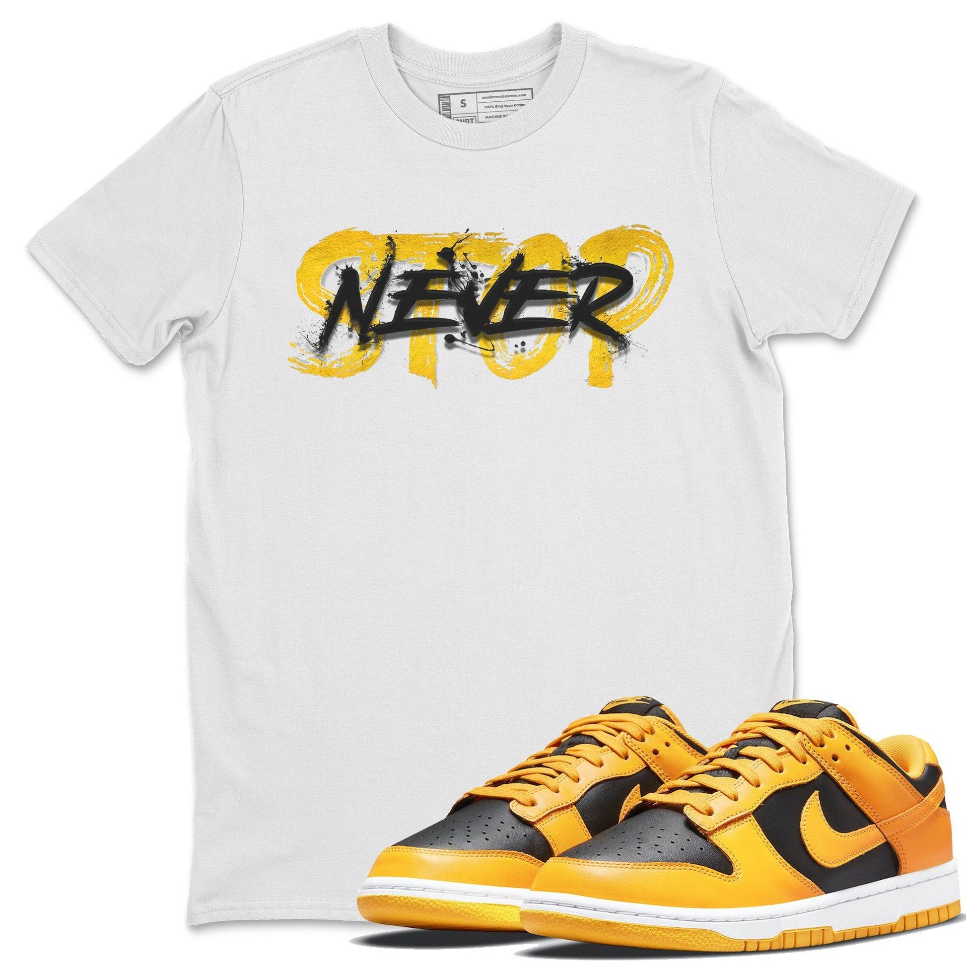 Dunk Championship Goldenrod Sneaker Match Tees Never Stop Sneaker Tees Dunk Championship Goldenrod Sneaker Release Tees Unisex Shirts