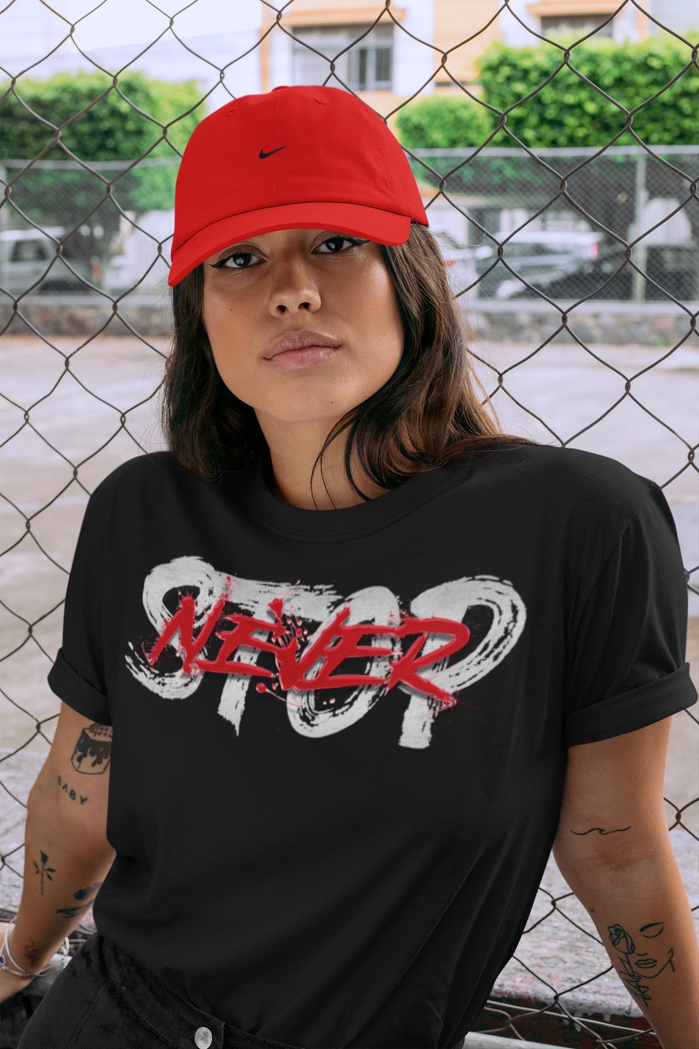 Yeezy 700 Hi-Res Red Sneaker Match Tees Never Stop Sneaker Tees Yeezy 700 Hi-Res Red Sneaker Release Tees Unisex Shirts