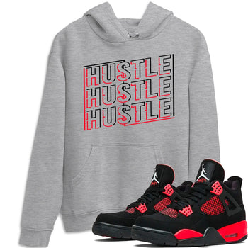 Jordan 4 Red Thunder Sneaker Match Tees New Hustle Sneaker Tees Jordan 4 Red Thunder Sneaker Release Tees Unisex Shirts