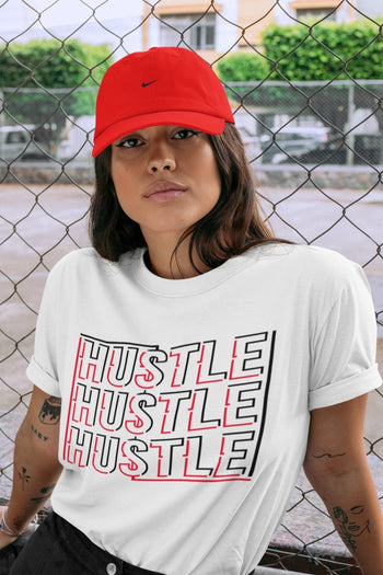 Jordan 4 Red Thunder Sneaker Match Tees New Hustle Sneaker Tees Jordan 4 Red Thunder Sneaker Release Tees Unisex Shirts