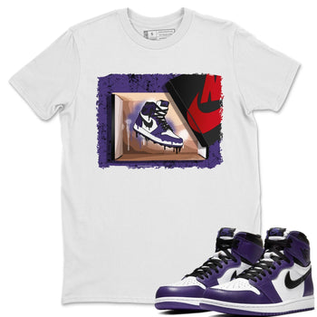 Jordan 1 Court Purple Sneaker Match Tees New Kicks Sneaker Tees Jordan 1 Court Purple Sneaker Release Tees Unisex Shirts