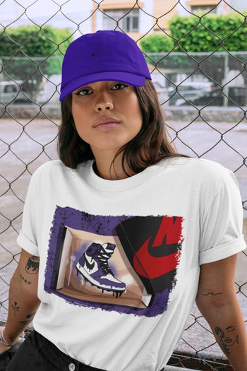 Jordan 1 Court Purple Sneaker Match Tees New Kicks Sneaker Tees Jordan 1 Court Purple Sneaker Release Tees Unisex Shirts