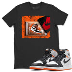 Jordan 1 Electro Orange Sneaker Match Tees New Kicks Sneaker Tees Jordan 1 Electro Orange Sneaker Release Tees Unisex Shirts