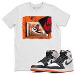Jordan 1 Electro Orange Sneaker Match Tees New Kicks Sneaker Tees Jordan 1 Electro Orange Sneaker Release Tees Unisex Shirts