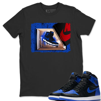 Jordan 1 Royal Black Sneaker Match Tees New Kicks Sneaker Tees Jordan 1 Royal Black Sneaker Release Tees Unisex Shirts