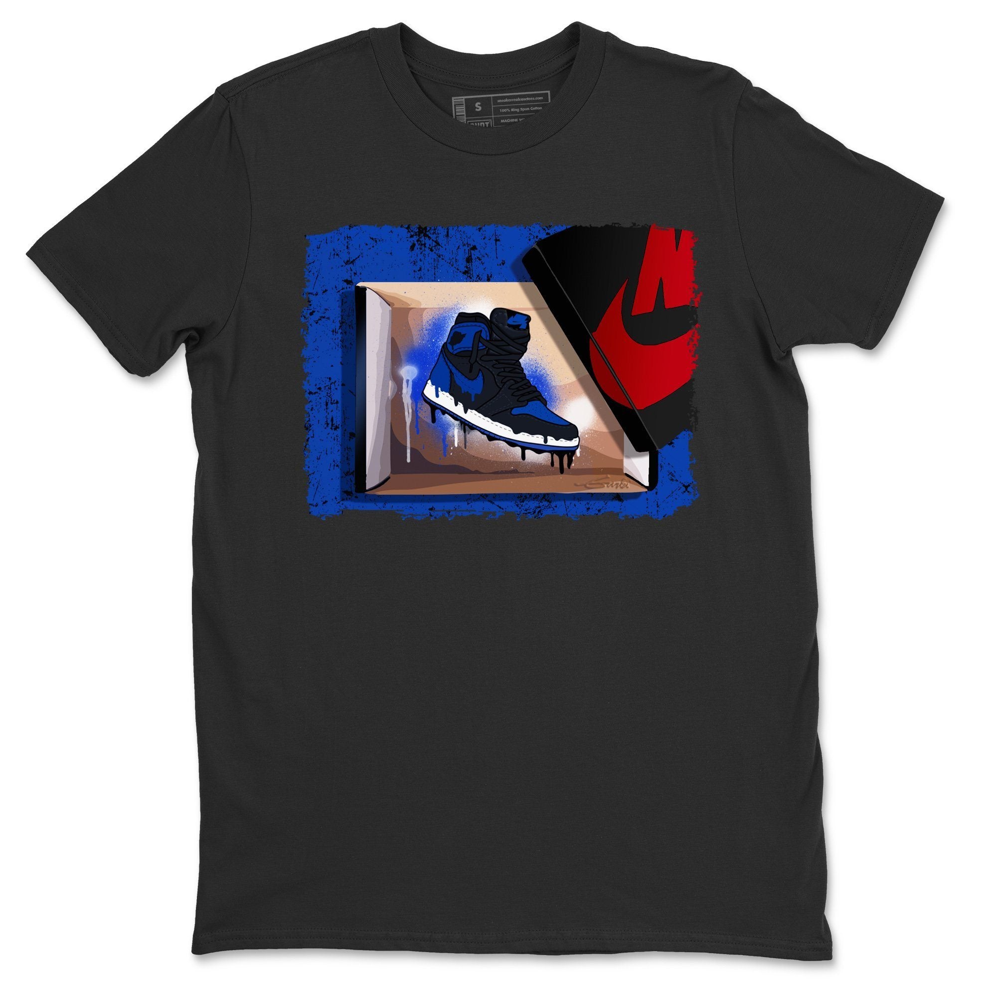 Jordan 1 Royal Black Sneaker Match Tees New Kicks Sneaker Tees Jordan 1 Royal Black Sneaker Release Tees Unisex Shirts