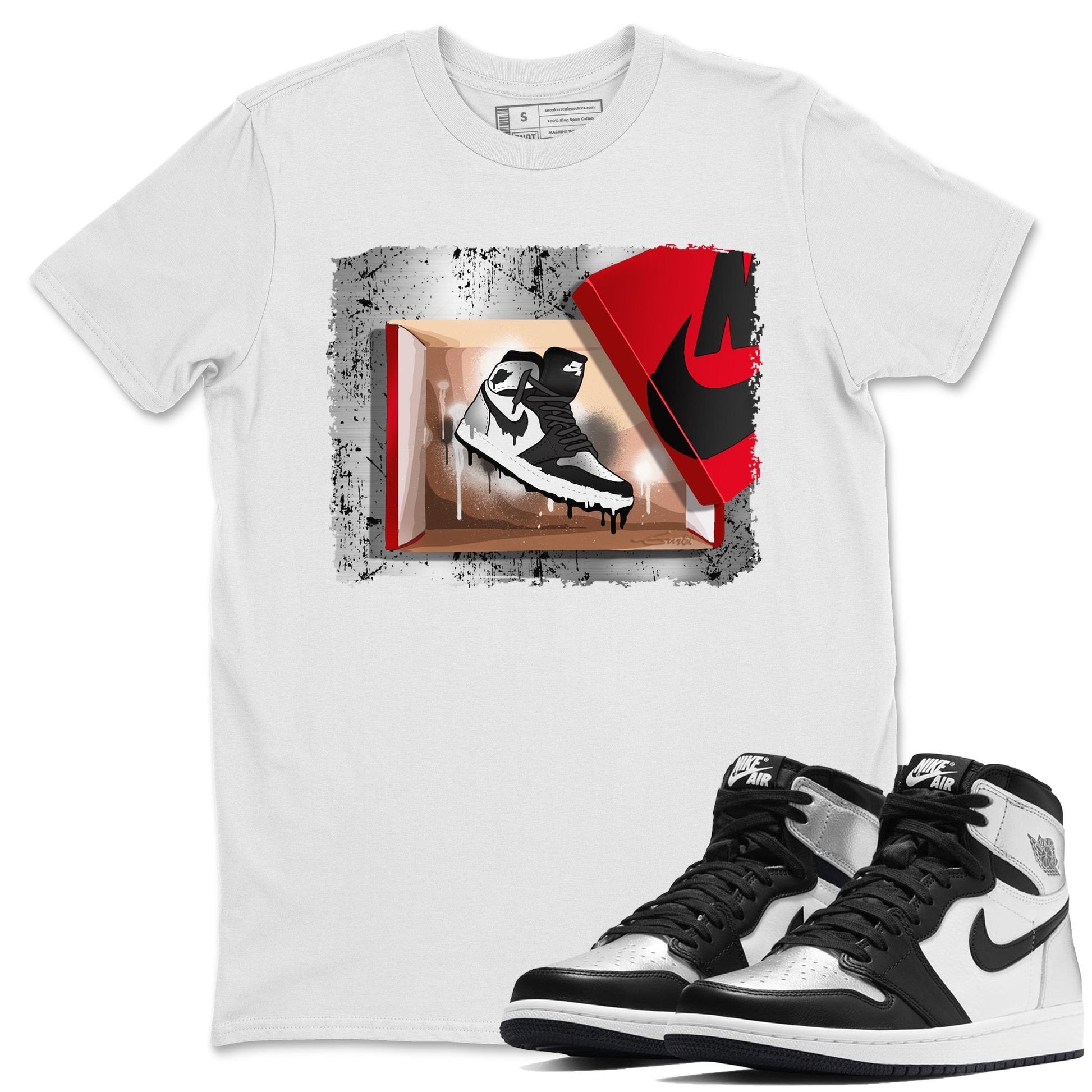 Jordan 1 Silver Toe Sneaker Match Tees New Kicks Sneaker Tees Jordan 1 Silver Toe Sneaker Release Tees Unisex Shirts