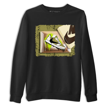 Air Jordan 1 X Travis Scott Golf Olive shirt to match jordans New Kicks sneaker tees Air Jordan 1 Travis Scott Golf SNRT Sneaker Release Tees Unisex Black 2 T-Shirt