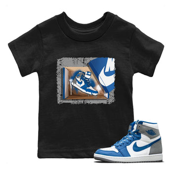 Jordan 1 True Blue Sneaker Match Tees New Kicks Sneaker Tees Jordan 1 True Blue Sneaker Release Tees Kids Shirts