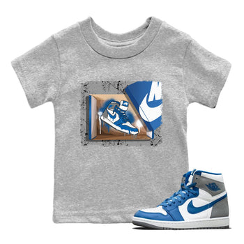 Jordan 1 True Blue Sneaker Match Tees New Kicks Sneaker Tees Jordan 1 True Blue Sneaker Release Tees Kids Shirts