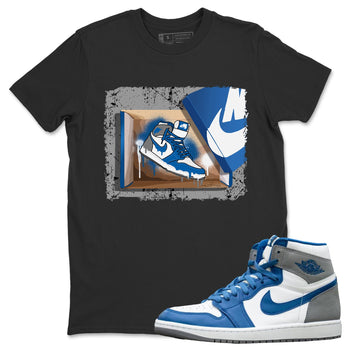 Jordan 1 True Blue Sneaker Match Tees New Kicks Sneaker Tees Jordan 1 True Blue Sneaker Release Tees Unisex Shirts