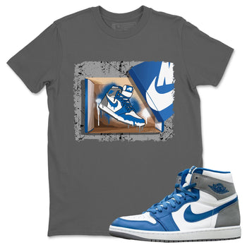 Jordan 1 True Blue Sneaker Match Tees New Kicks Sneaker Tees Jordan 1 True Blue Sneaker Release Tees Unisex Shirts