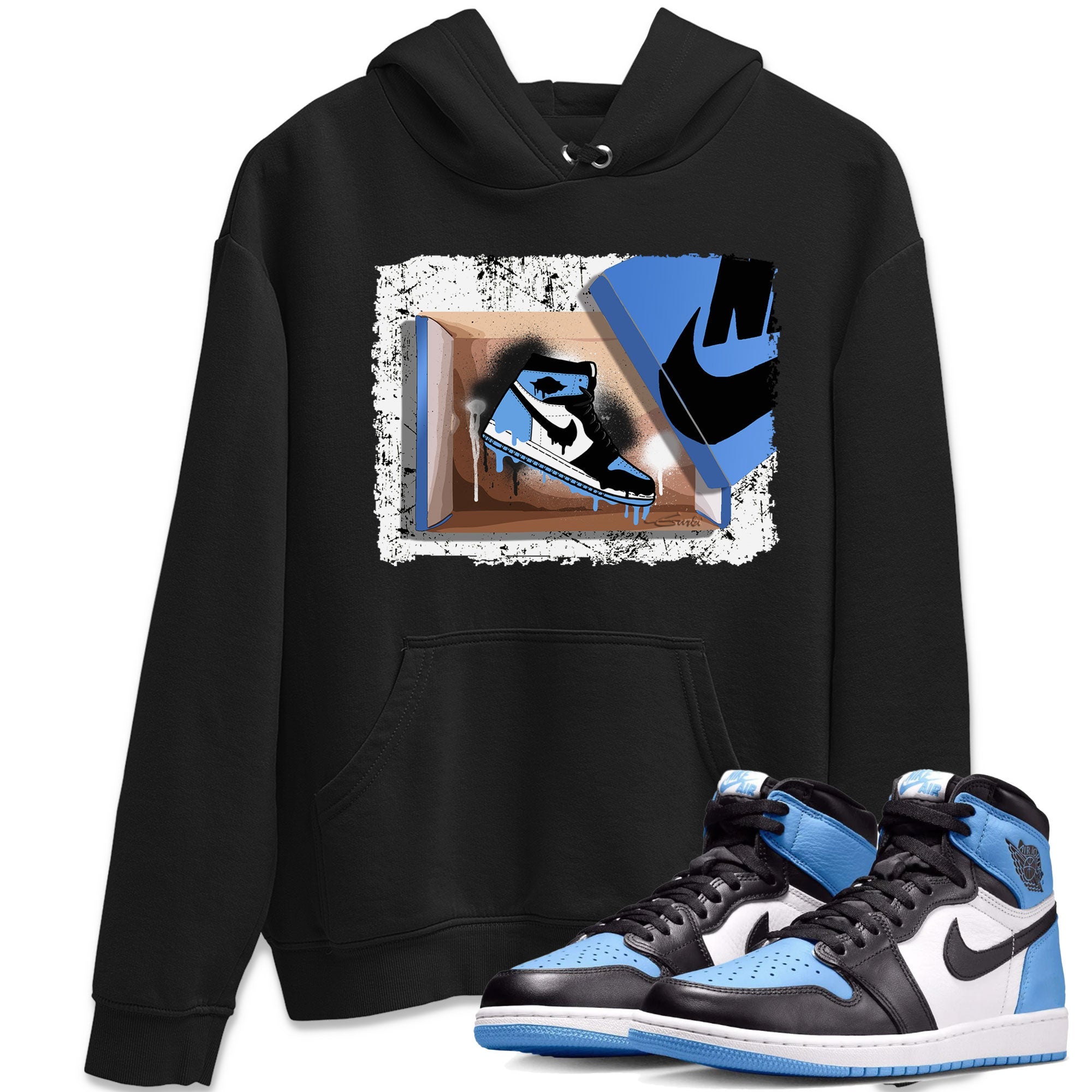Air Jordan 1 Retro High OG UNC Toe shirt to match jordans New Kicks sneaker tees UNC Toe 1s SNRT Sneaker Release Tees Unisex Black 1 T-Shirt