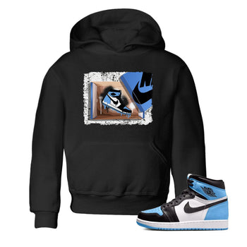 Air Jordan 1 Retro High OG UNC Toe shirt to match jordans New Kicks sneaker tees UNC Toe 1s SNRT Sneaker Release Tees Baby Toddler Black 1 T-Shirt
