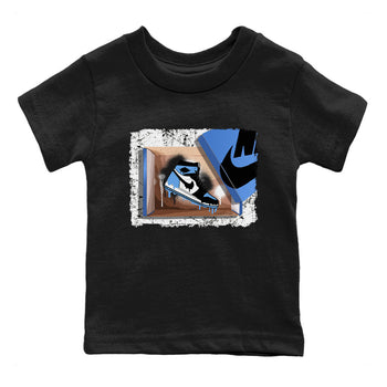 Air Jordan 1 Retro High OG UNC Toe shirt to match jordans New Kicks sneaker tees UNC Toe 1s SNRT Sneaker Release Tees Baby Toddler Black 2 T-Shirt