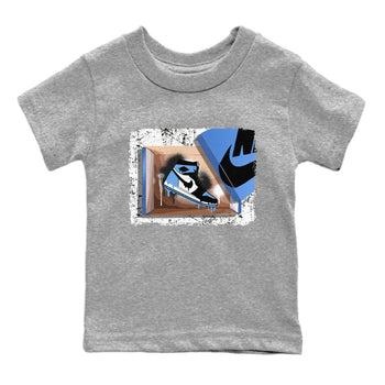 Air Jordan 1 Retro High OG UNC Toe shirt to match jordans New Kicks sneaker tees UNC Toe 1s SNRT Sneaker Release Tees Baby Toddler Heather Grey 2 T-Shirt