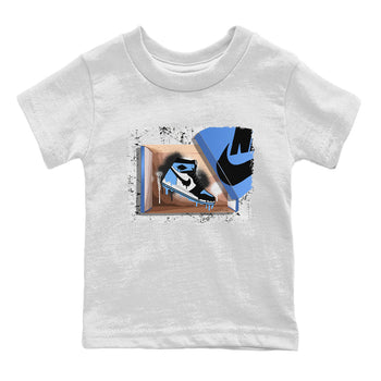 Air Jordan 1 Retro High OG UNC Toe shirt to match jordans New Kicks sneaker tees UNC Toe 1s SNRT Sneaker Release Tees Baby Toddler White 2 T-Shirt