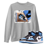 Air Jordan 1 Retro High OG UNC Toe shirt to match jordans New Kicks sneaker tees UNC Toe 1s SNRT Sneaker Release Tees Unisex Heather Grey 1 T-Shirt