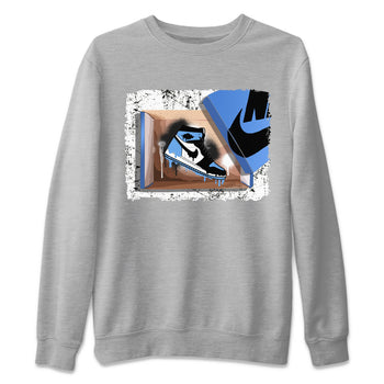 Air Jordan 1 Retro High OG UNC Toe shirt to match jordans New Kicks sneaker tees UNC Toe 1s SNRT Sneaker Release Tees Unisex Heather Grey 2 T-Shirt