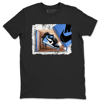 Air Jordan 1 Retro High OG UNC Toe shirt to match jordans New Kicks sneaker tees UNC Toe 1s SNRT Sneaker Release Tees Unisex Black 2 T-Shirt
