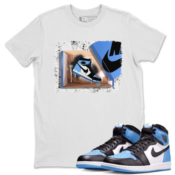Air Jordan 1 Retro High OG UNC Toe shirt to match jordans New Kicks sneaker tees UNC Toe 1s SNRT Sneaker Release Tees Unisex White 1 T-Shirt