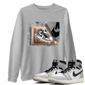Jordan 1 White Cement Sneaker Match Tees New Kicks Sneaker Tees Jordan 1 White Cement Sneaker Release Tees Unisex Shirts