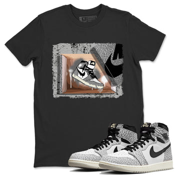 Jordan 1 White Cement Sneaker Match Tees New Kicks Sneaker Tees Jordan 1 White Cement Sneaker Release Tees Unisex Shirts