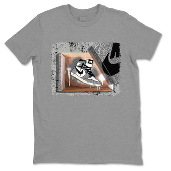 Jordan 1 White Cement Sneaker Match Tees New Kicks Sneaker Tees Jordan 1 White Cement Sneaker Release Tees Unisex Shirts