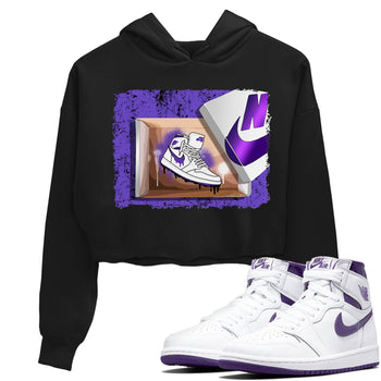Jordan 1 WMNS Court Purple Sneaker Match Tees New Kicks Sneaker Tees Jordan 1 WMNS Court Purple Sneaker Release Tees Women's Shirts