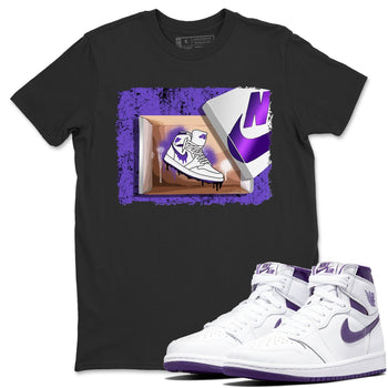 Jordan 1 WMNS Court Purple Sneaker Match Tees New Kicks Sneaker Tees Jordan 1 WMNS Court Purple Sneaker Release Tees Unisex Shirts