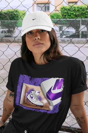 Jordan 1 WMNS Court Purple Sneaker Match Tees New Kicks Sneaker Tees Jordan 1 WMNS Court Purple Sneaker Release Tees Unisex Shirts