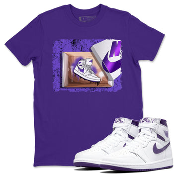 Jordan 1 WMNS Court Purple Sneaker Match Tees New Kicks Sneaker Tees Jordan 1 WMNS Court Purple Sneaker Release Tees Unisex Shirts
