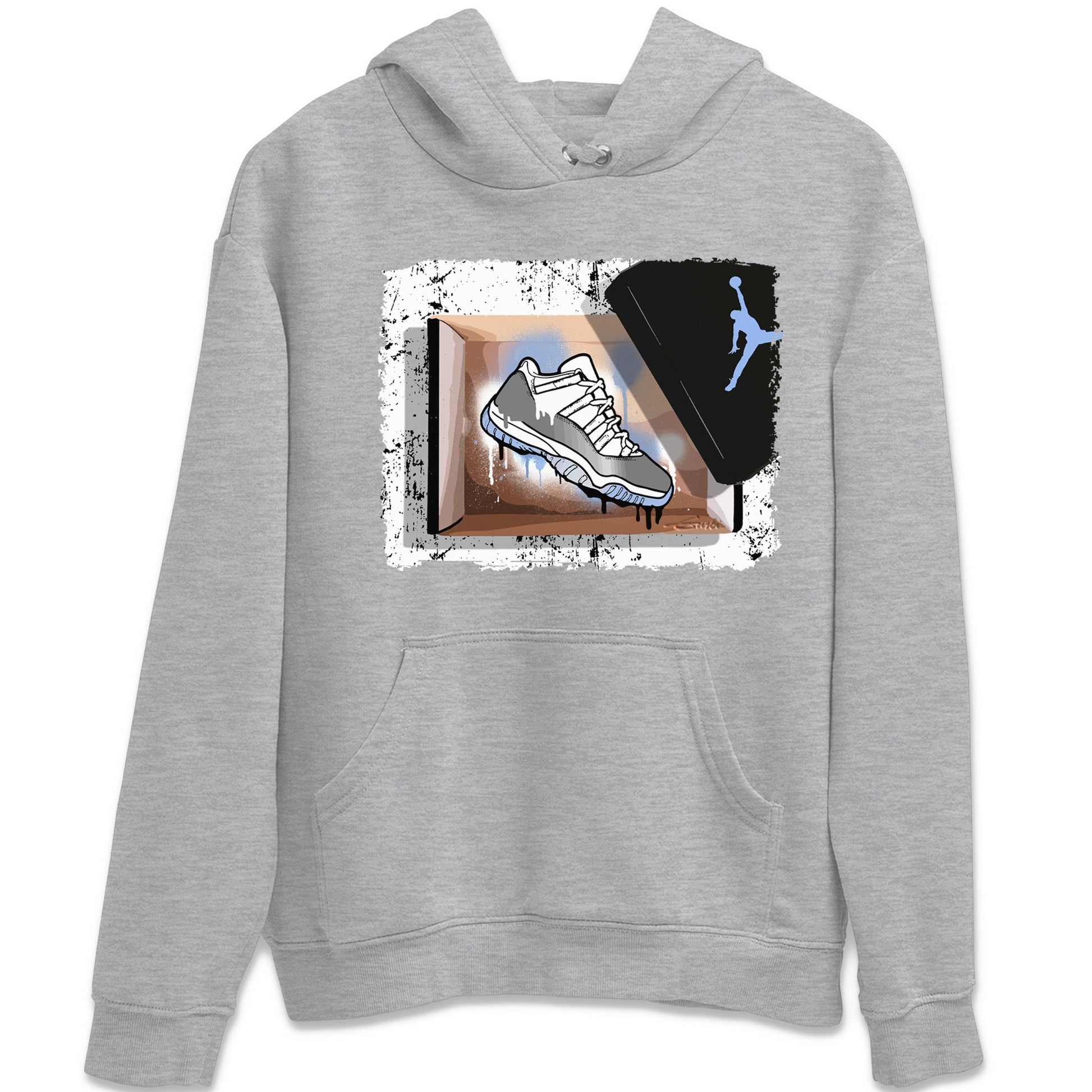Air Jordan 11 White Cement Sneaker Match Tees New Kicks Sneaker Tees Jordan 11 Retro White Cement Sneaker Release Tees Unisex Shirts Heather Grey 2