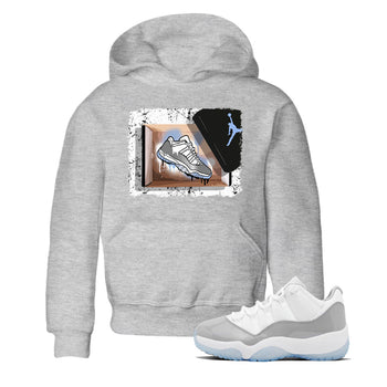 Air Jordan 11 White Cement Sneaker Match Tees New Kicks Sneaker Tees Jordan 11 Retro White Cement Sneaker Release Tees Kids Shirts Heather Grey 1