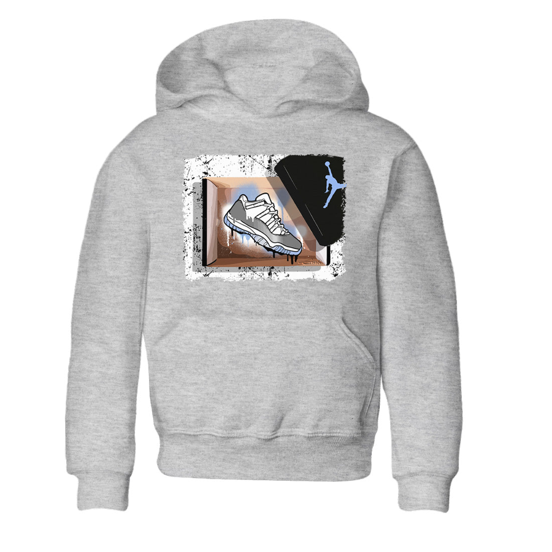 Air Jordan 11 White Cement Sneaker Match Tees New Kicks Sneaker Tees Jordan 11 Retro White Cement Sneaker Release Tees Kids Shirts Heather Grey 2