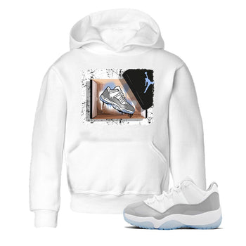 Air Jordan 11 White Cement Sneaker Match Tees New Kicks Sneaker Tees Jordan 11 Retro White Cement Sneaker Release Tees Kids Shirts White 1