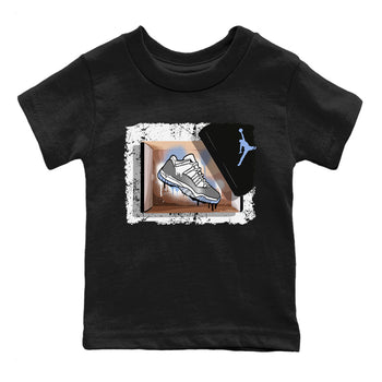 Air Jordan 11 White Cement Sneaker Match Tees New Kicks Sneaker Tees Jordan 11 Retro White Cement Sneaker Release Tees Kids Shirts Black 2