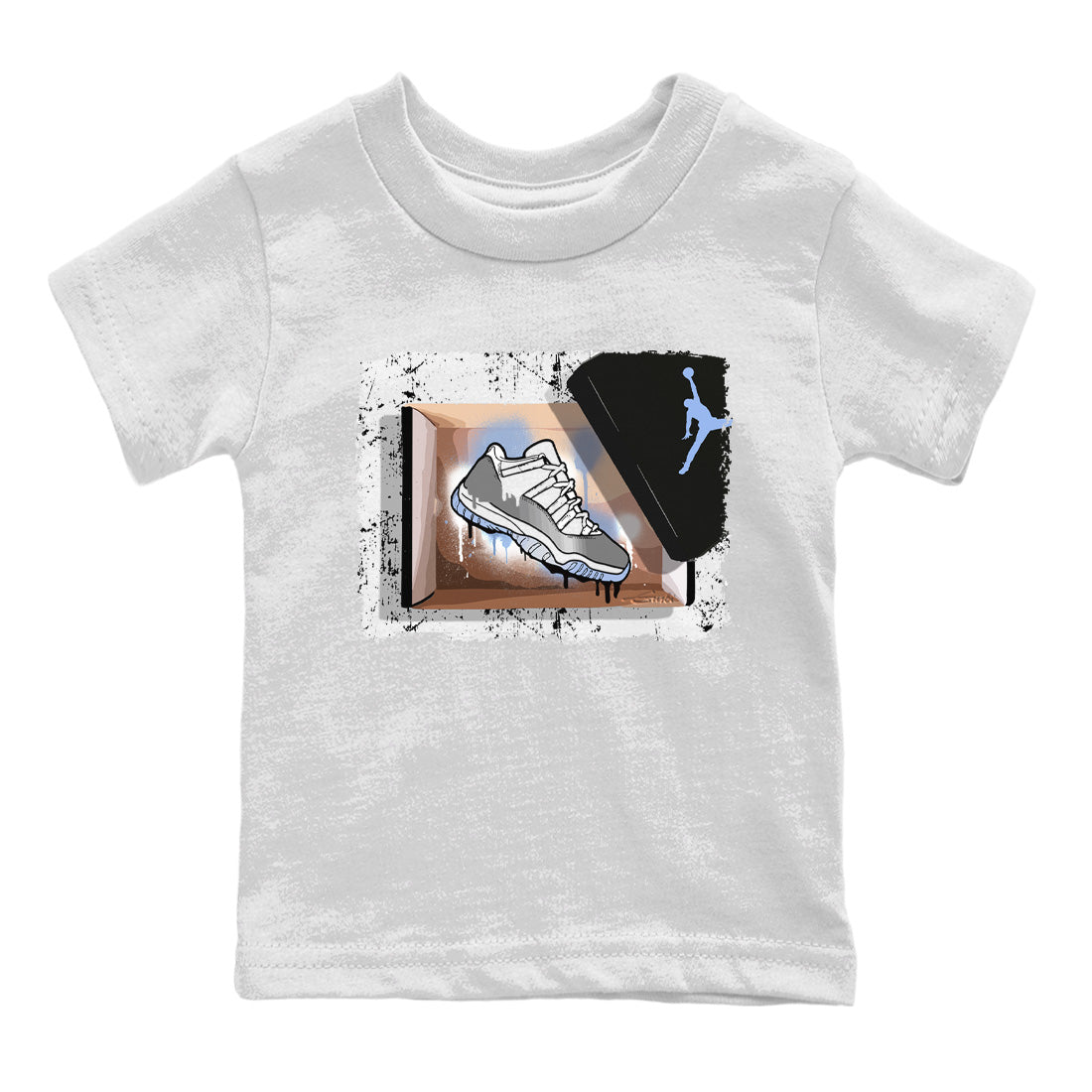 Air Jordan 11 White Cement Sneaker Match Tees New Kicks Sneaker Tees Jordan 11 Retro White Cement Sneaker Release Tees Kids Shirts White 2