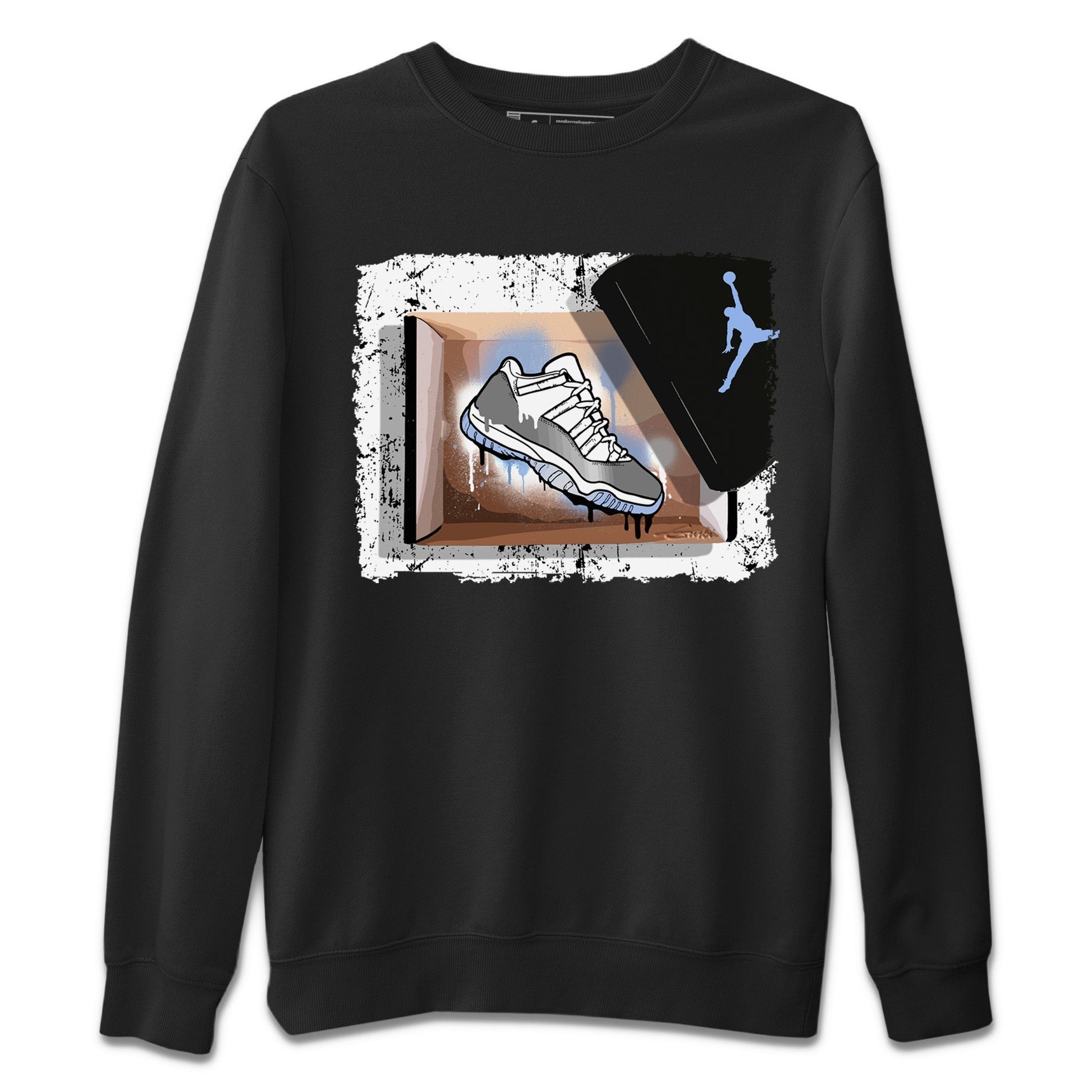 Air Jordan 11 White Cement Sneaker Match Tees New Kicks Sneaker Tees Jordan 11 Retro White Cement Sneaker Release Tees Unisex Shirts Black 2