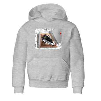 Air Jordan 13 Black Flint Sneaker Match Tees New Kicks Sneaker Tees Air Jordan 13 Retro Black Flint Tee Kids Shirts Heather Grey 2