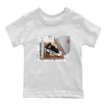 Air Jordan 13 Black Flint Sneaker Match Tees New Kicks Sneaker Tees Air Jordan 13 Retro Black Flint Tee Kids Shirts White 2
