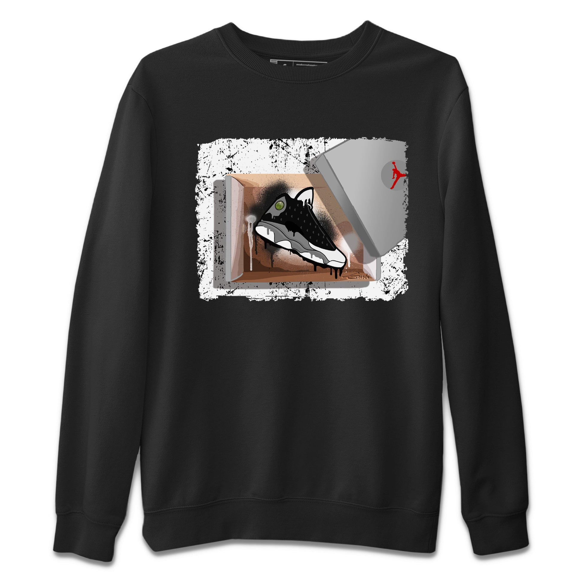 Air Jordan 13 Black Flint Sneaker Match Tees New Kicks Sneaker Tees Air Jordan 13 Retro Black Flint Tee Unisex Shirts Black 2