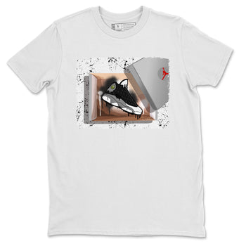 Air Jordan 13 Black Flint Sneaker Match Tees New Kicks Sneaker Tees Air Jordan 13 Retro Black Flint Tee Unisex Shirts White 2