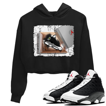Air Jordan 13 Black Flint Sneaker Match Tees New Kicks Sneaker Tees Air Jordan 13 Retro Black Flint Tee Women's Shirts Black 1