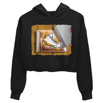 Air Jordan 13 Retro Wheat shirt to match jordans New Kicks sneaker tees Air Jordan 13 Wheat SNRT Sneaker Release Tees Black 2 Crop T-Shirt