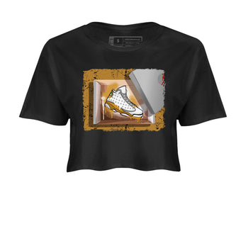 Air Jordan 13 Retro Wheat shirt to match jordans New Kicks sneaker tees Air Jordan 13 Wheat SNRT Sneaker Release Tees Black 2 Crop T-Shirt