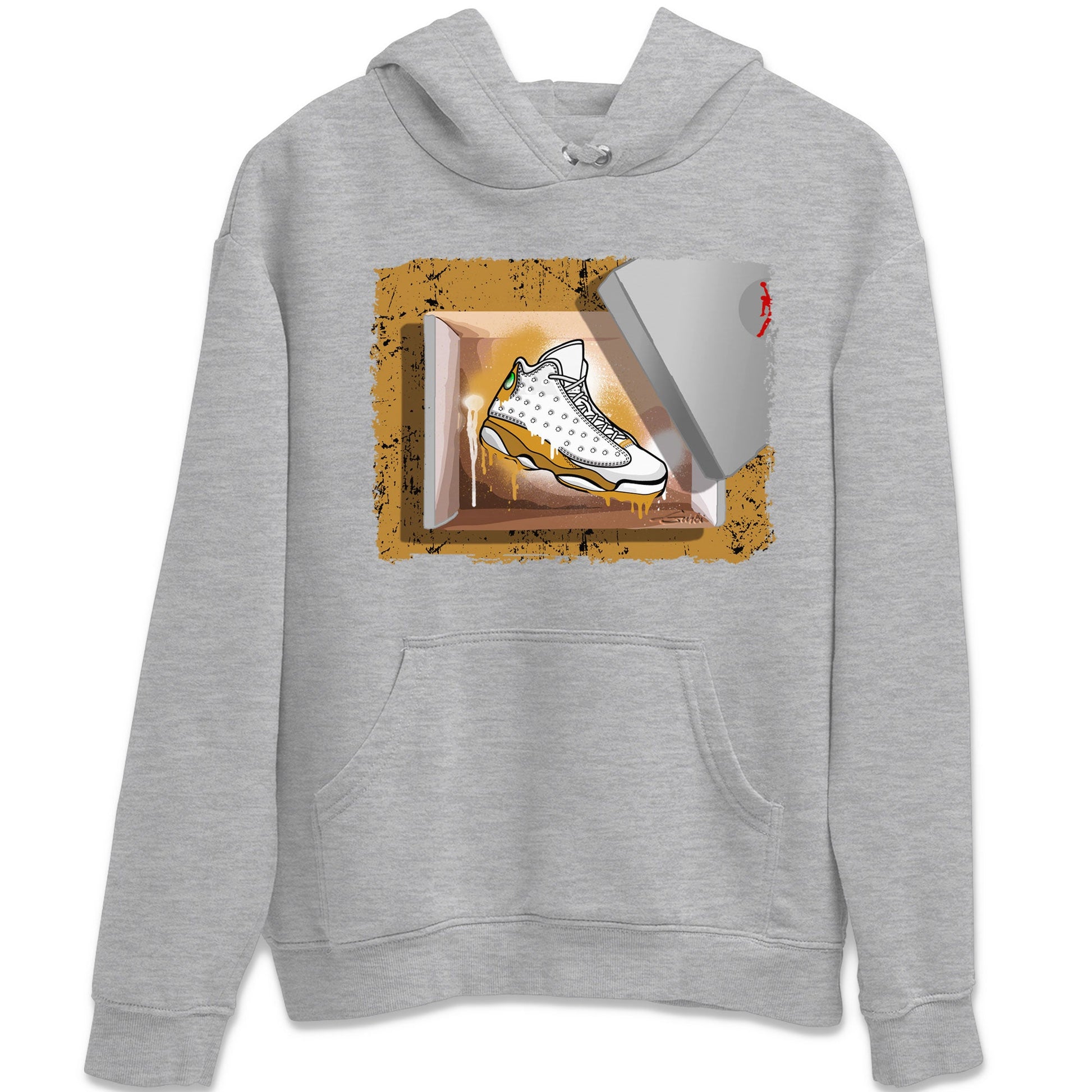 Air Jordan 13 Retro Wheat shirt to match jordans New Kicks sneaker tees Air Jordan 13 Wheat SNRT Sneaker Release Tees Unisex Heather Grey 2 T-Shirt