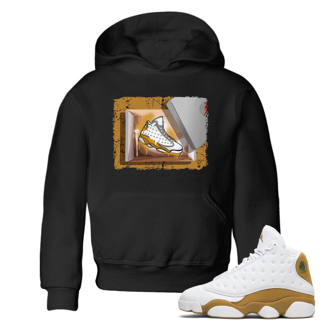 Air Jordan 13 Retro Wheat shirt to match jordans New Kicks sneaker tees Air Jordan 13 Wheat SNRT Sneaker Release Tees Baby Toddler Black 1 T-Shirt