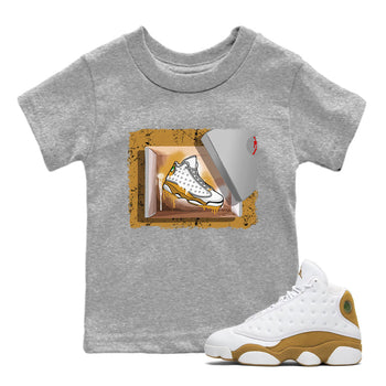 Air Jordan 13 Retro Wheat shirt to match jordans New Kicks sneaker tees Air Jordan 13 Wheat SNRT Sneaker Release Tees Baby Toddler Heather Grey 1 T-Shirt