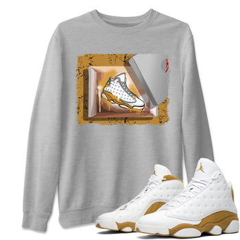 Air Jordan 13 Retro Wheat shirt to match jordans New Kicks sneaker tees Air Jordan 13 Wheat SNRT Sneaker Release Tees Unisex Heather Grey 1 T-Shirt